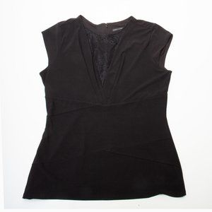 White House Black Market Lace Blouse with lycra at waist